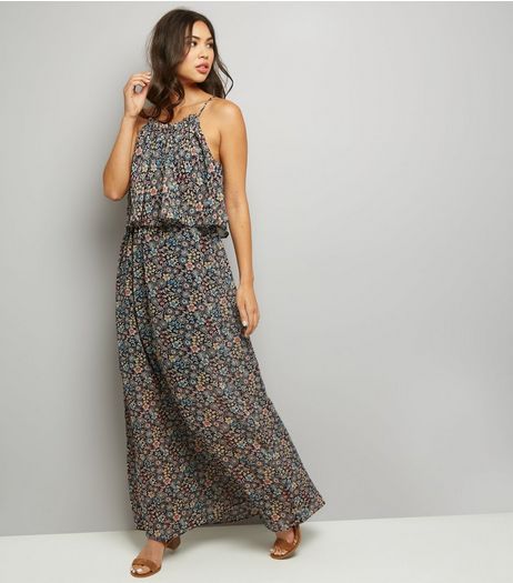 Blue Vanilla Navy Floral Print Maxi Dress | New Look