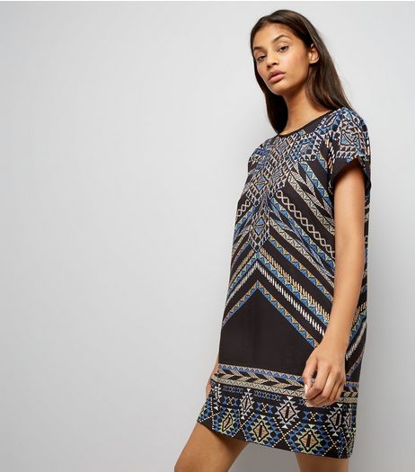Noisy May Blue Abstract Print Dress | New Look