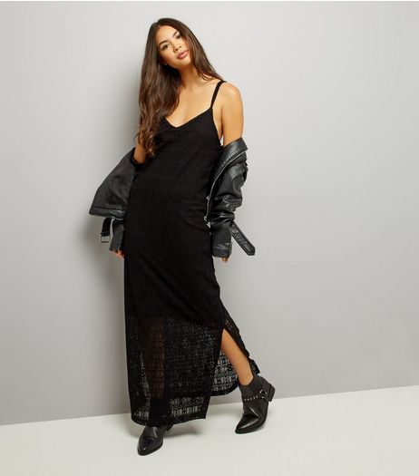 Noisy May Black Cross Strap Back Maxi Dress | New Look