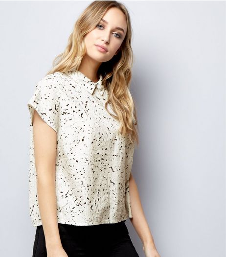 Noisy May White Abstract Print Shirt | New Look