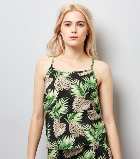 Noisy May Green Tropical Print Vest | New Look