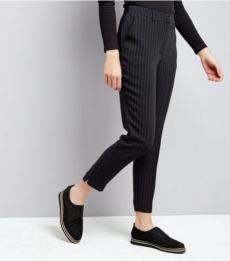 Blue Pinstripe Slim Leg Trousers | New Look