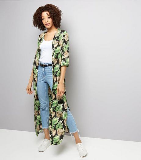 Noisy May Green Tropical Print Kimono | New Look