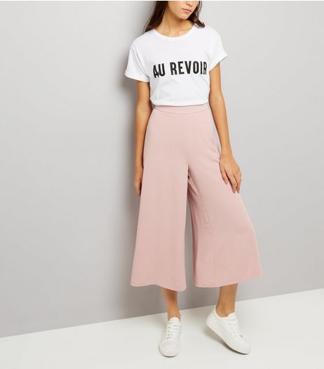 Mid Pink Flared Culottes | New Look