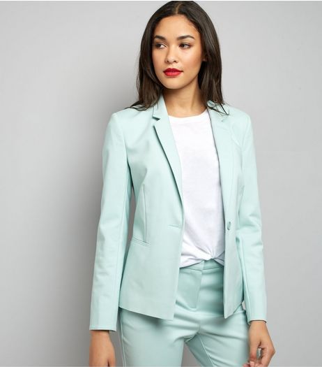 Mint Green Premium Suit Jacket | New Look