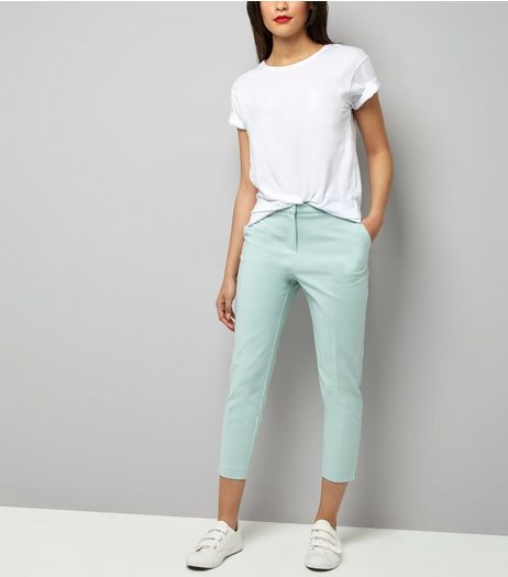 Mint Green Premium Suit Trousers | New Look