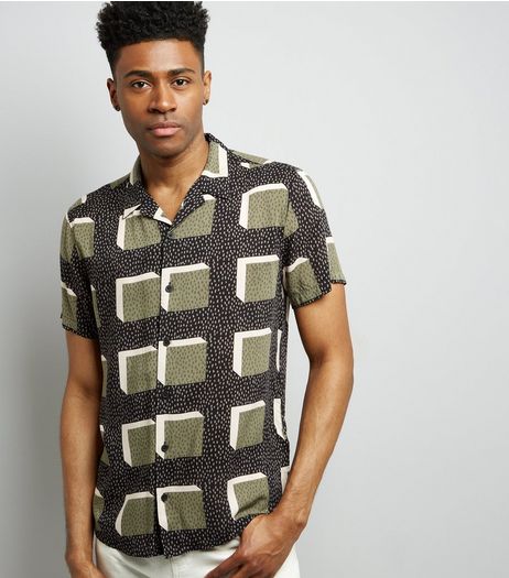 Black Watermelon Print Short Sleeve Shirt | New Look