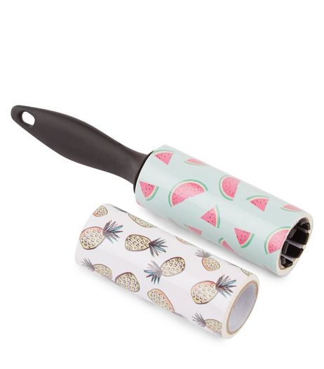 2 Pack Watermelon and Pineapple Print Lint Rollers | New Look