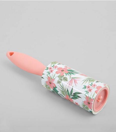 Pink Tropical Print Large Lint Roller | New Look