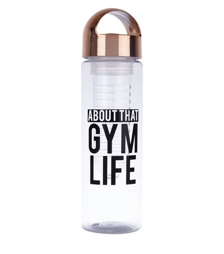 Transparent About That Gym Life Infuser Water Bottle | New Look