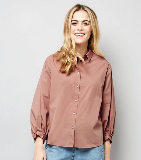 Pink Balloon Sleeve Shirt | New Look