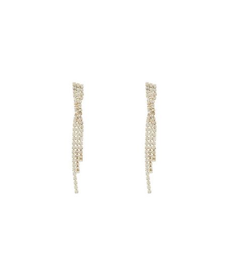 Gold Diamante Twist Earrings | New Look