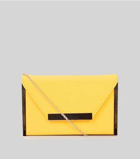 Yellow Metal Trim Clutch Trim | New Look