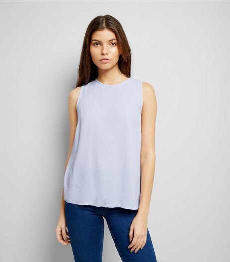 Lilac Tie Back Sleeveless Top | New Look
