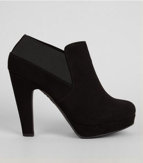 Black Comfort Suedette Chelsea Shoe Boots | New Look