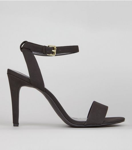 Black Ankle Strap Heels | New Look