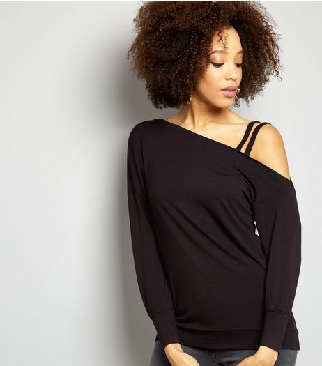 Black Off the Shoulder Jumper | New Look
