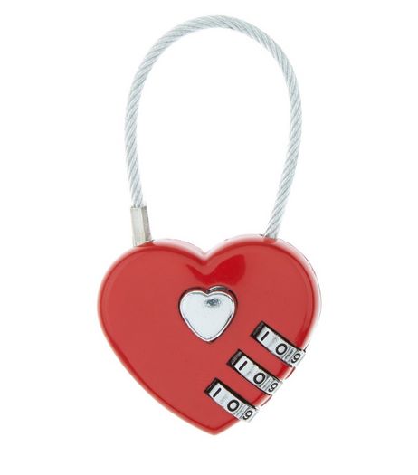 Red Heart Padlock | New Look