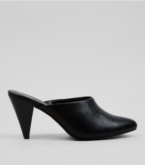 Black Pointed Mules | New Look