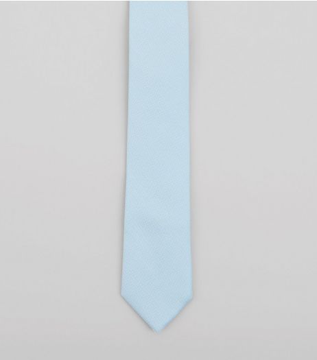 Pale Blue Tie | New Look