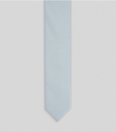 Pale Blue Tie | New Look