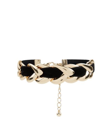 Black Velvet Thread Bracelet | New Look