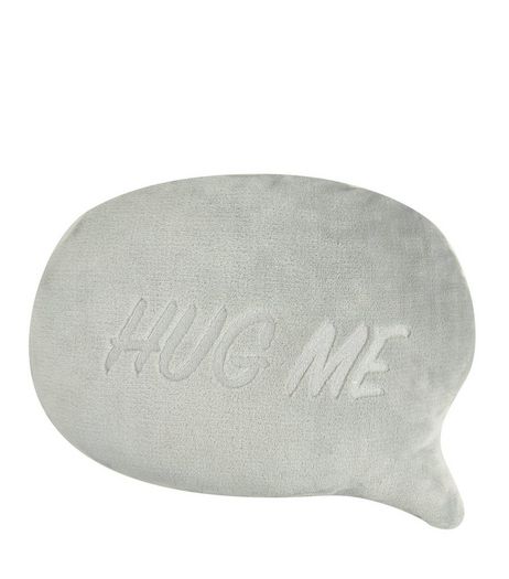 Grey Faux Fur Hug Me Cushion | New Look