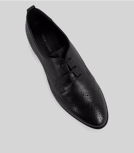 Black Leather Brogues | New Look