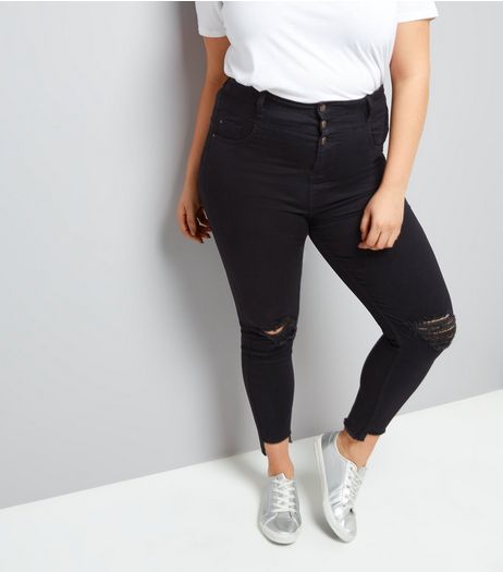 Curves Black High Waist Super Soft Skinny Yazmin Jeans | New Look