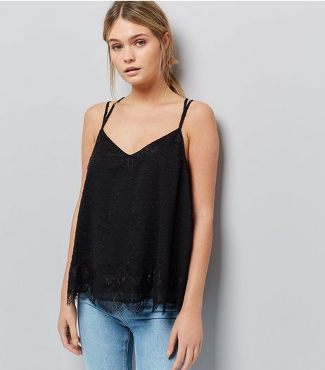 Black Lace Cami Top | New Look
