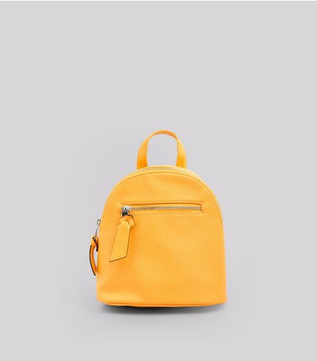 Yellow Curved Top Mini Backpack | New Look