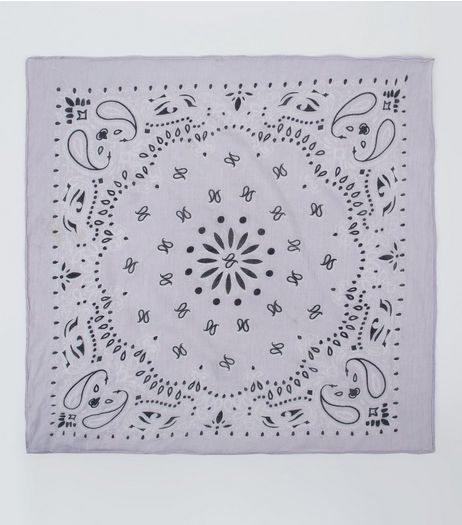 Lilac Paisley Print Bandana | New Look