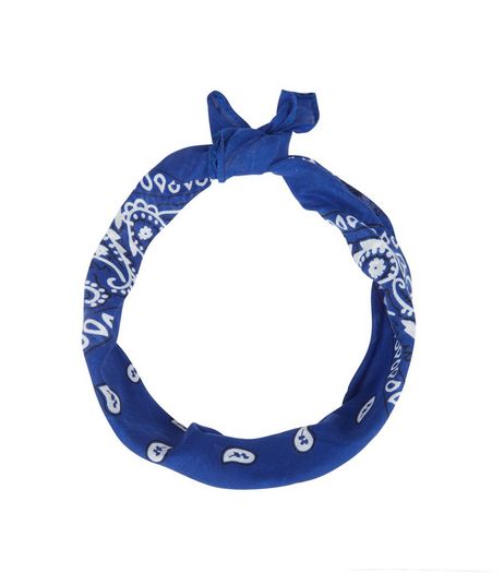 Blue Paisley Print Bandana | New Look