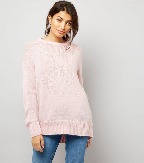 Pink Longline Jumper | New Look