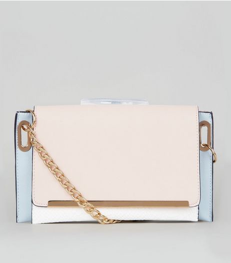 White Snakeskin Texture Cross Body Bag | New Look