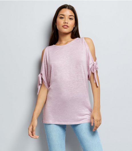 Lilac Cold Shoulder Top | New Look
