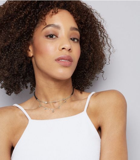 3 Pack Diamante Drop Chokers | New Look