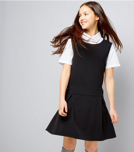 Teens Black Pinafore Dress | New Look
