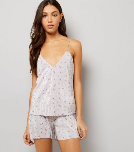 Printed Floral Plisse Cami | New Look