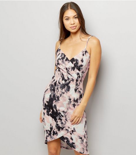AX Paris White Floral Print Bodycon Dress | New Look