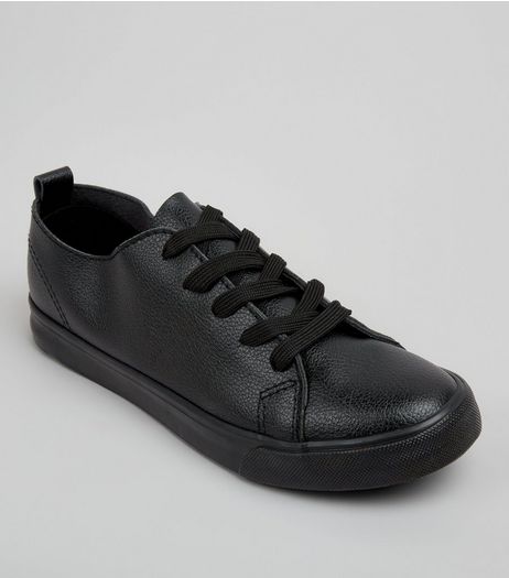 Black Lace Up Trainers | New Look