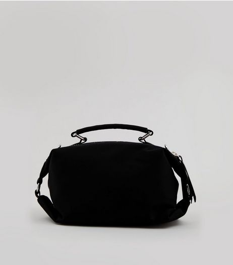 Black Neon Zip Rectangle Bag | New Look