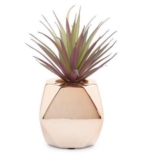 Gold Metallic Artificial Spikey Plant | New Look