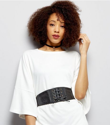 Black Corset Waist Belt | New Look