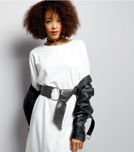 Black Slouchy Knot Front Waist Belt | New Look