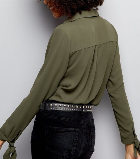 Black Square Stud Jeans Belt | New Look