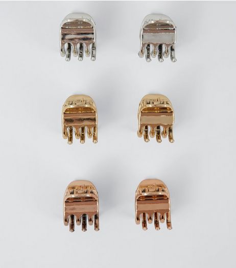 6 Pack Metallic Mini Bulldog Clips | New Look