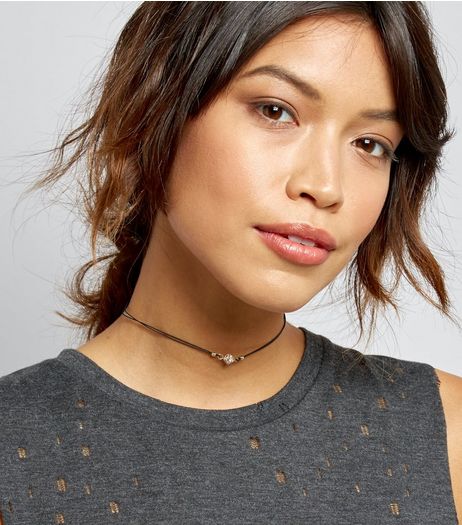 3 Pack Crystal Ball Skinny Chokers | New Look