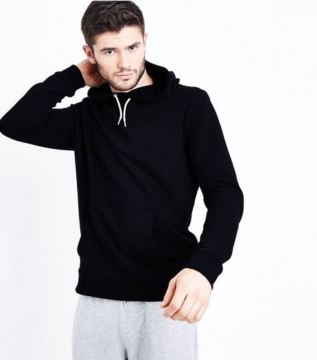 Black Pocket Front Hoodie | New Look
