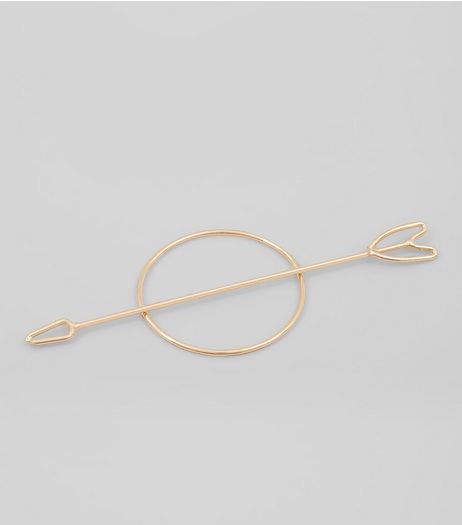 Gold Circle Arrow Hair Clip | New Look